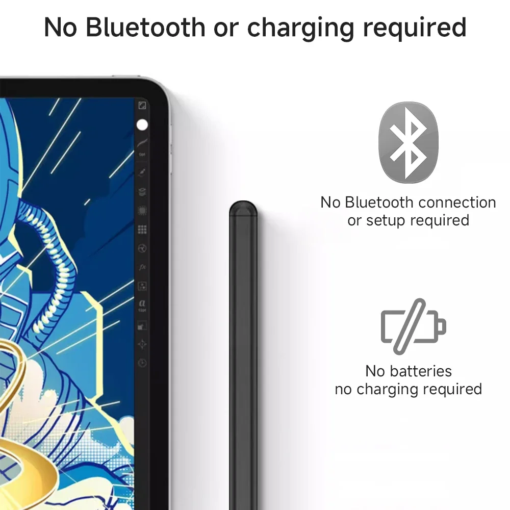 2025 Tablet Stylus S Pen for Samsung Galaxy Tab S6 Lite S7 FE S8 Plus S9 Ultra Pencil Pressure Sensing Eraser Without Bluetooth view 3