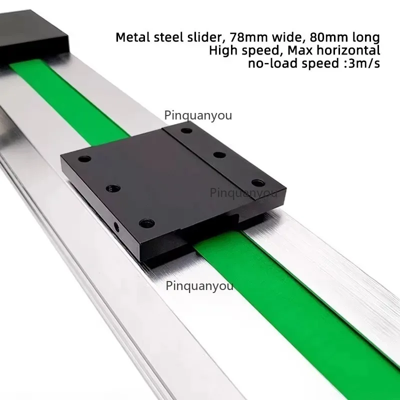 Belt Driven Linear Motion Actuator 100-3900mm Stroke Single-Axis Stage Module Guide Rail Slide for Precision Motion Control