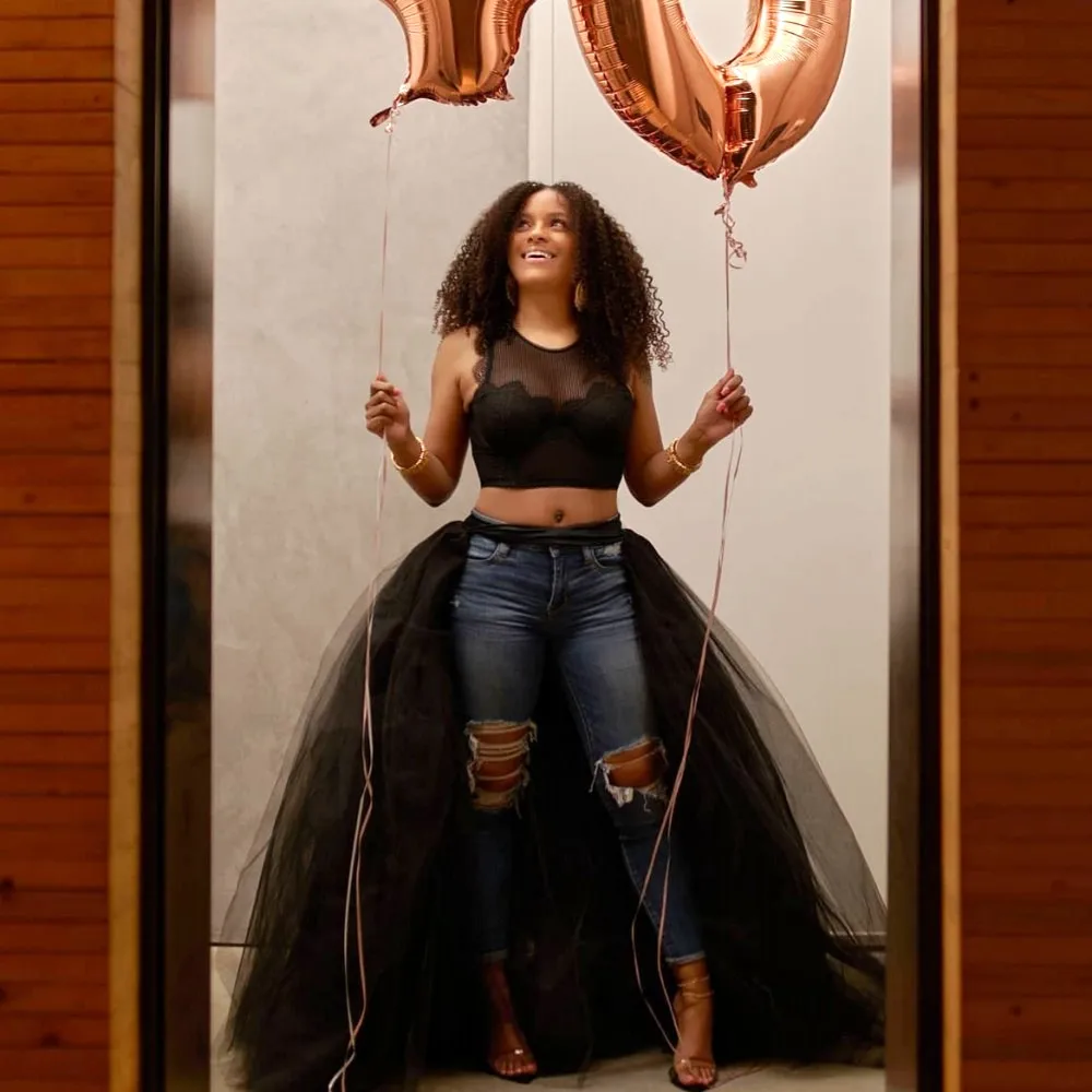 

Black Tulle Overskirts Puffy Without Top Floor Length Maxi Skirt Girls Chritsmas Wear Party Wear