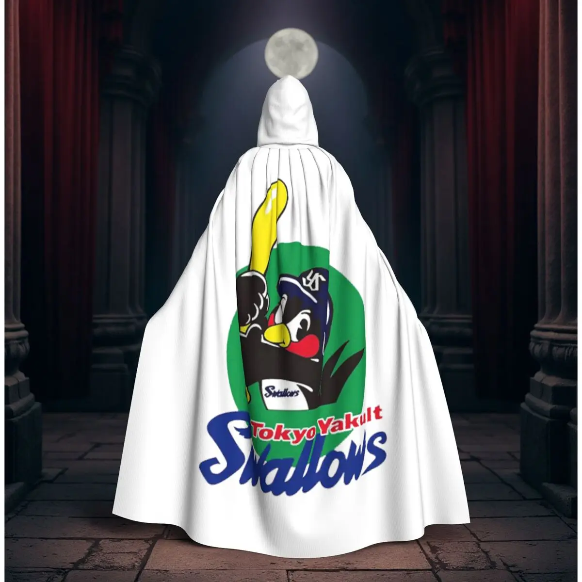 Tokyo Yakult Swallows - Capa larga con capucha, disfraz de bruja medieval, capa de cosplay, abrigo de Halloween, unisex para adultos