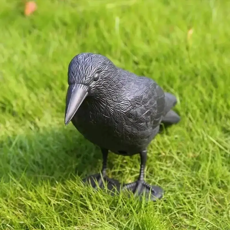 Simulation Crow Black Raven Bird Repellent Natural Pest Control Repellent Bird Raven Prop Scary Decor Party Halloween Crow Decor