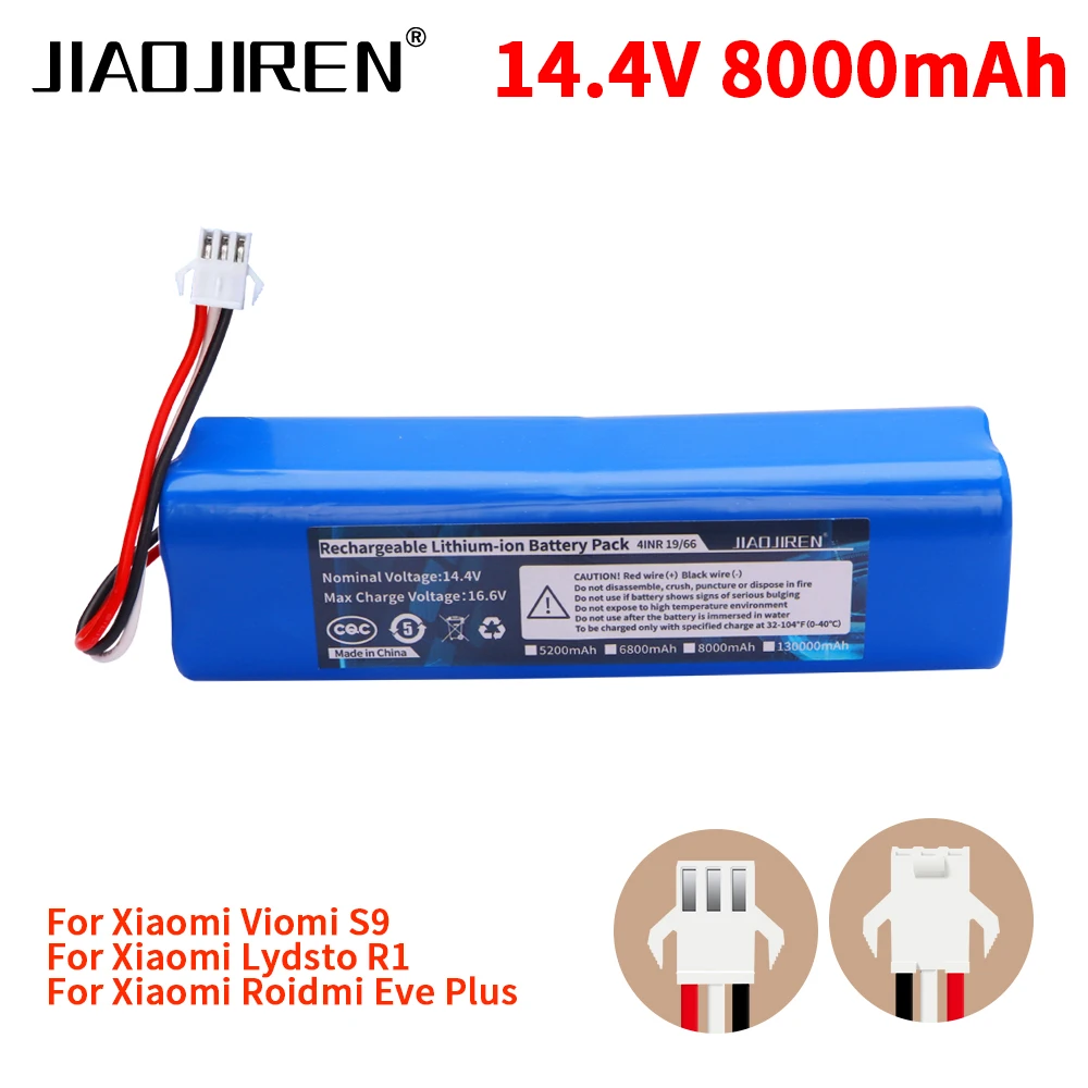 Обновление 14,4VH18650 CH-4S2P аккумулятор 5200 мАч/6800 мАч/8000 мАч для робота-пылесоса Arnagar S8 Pro/Arnagar S9/Realme TechLife Обновление 14,4VH18650 CH-4S2P аккумулятор 5200 мАч/6800 мАч/8000 мАч для робота-пылесоса Arnagar S8 Pro/Arnagar S9/Realme TechLife