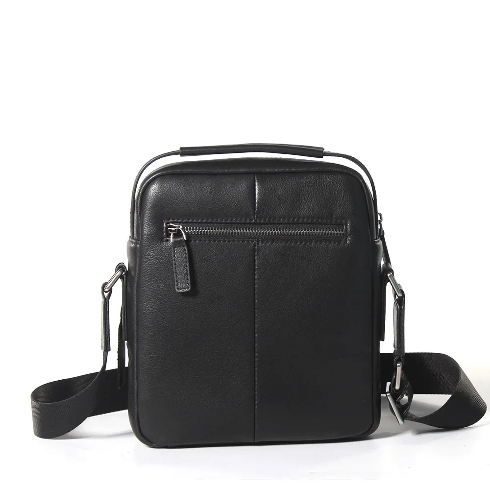 Casual Genuine Leather Shoulder Messenger Bag for Men Soft Leather Sling Bag for Travel Business Small Men Handbag Crossbody Bag