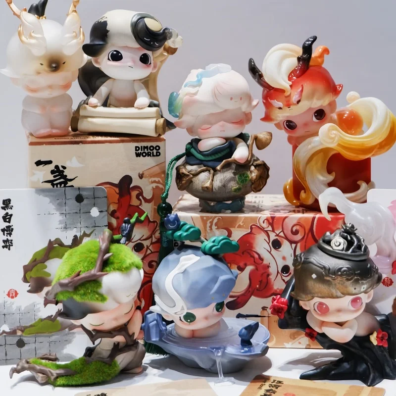 

Authentic dimoo Stories In The Cup Series Anime Action Figure Toys Trendy Fashion Cute Dimoo Dolls Collection Model Toy Gift