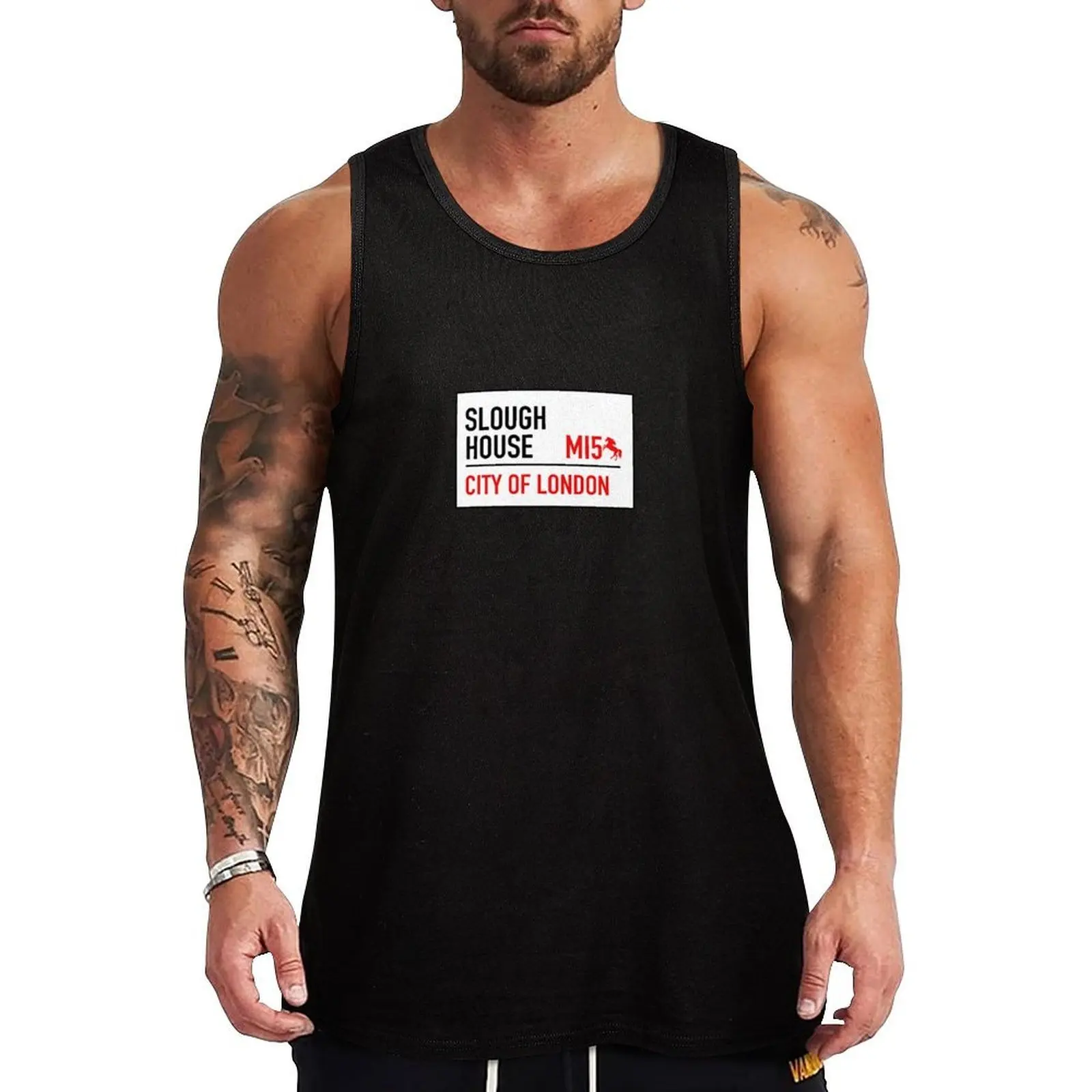 Slow Horses Slough House London Street Sign Tank Top Summer Beach Tank Top Casual Loose Sleeveless Shirt