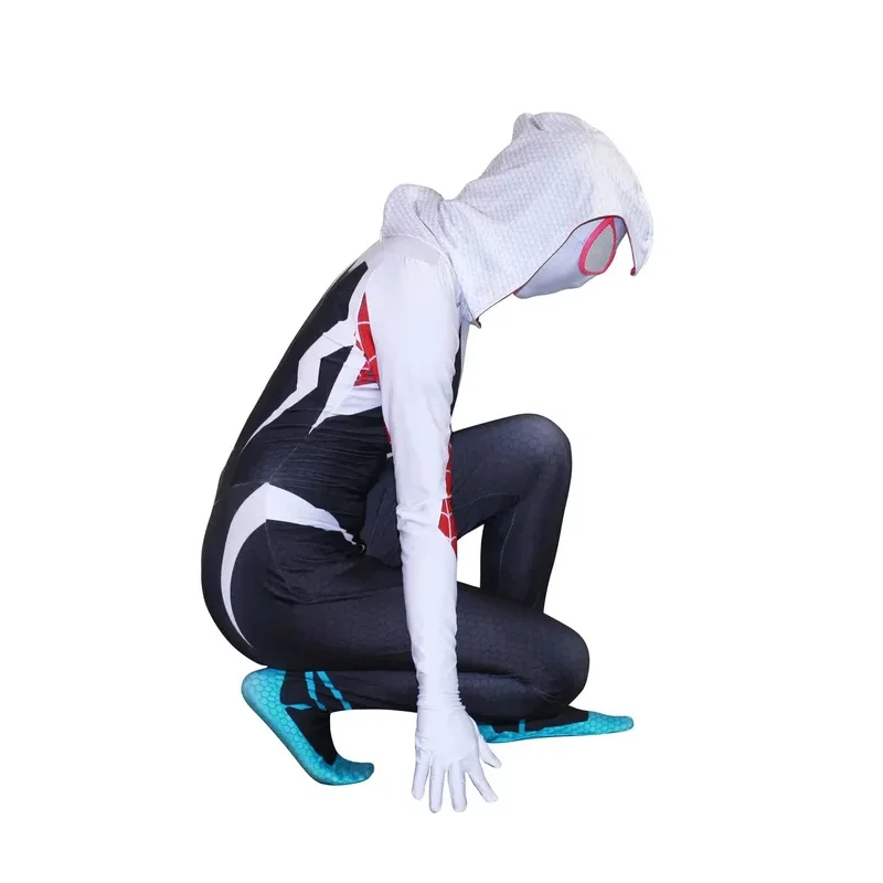 أزياء مينيسو جوين ستايسي التأثيرية سبايدرمان للنساء والفتيات بدلة قفز للبالغين بدلة خارقة من زنتاي لحفلات الهالوين # 1 #4