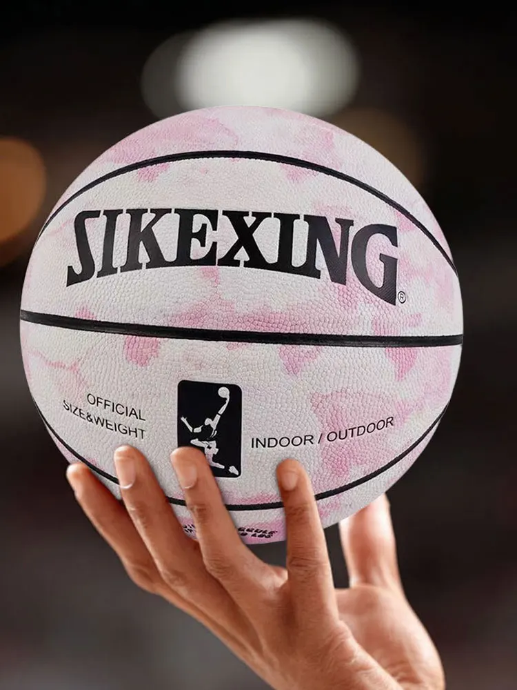 Verschleißfester Übungsball aus PU-Basketball, Größe 7, Outdoor-Trainingsball, geeignet für Erwachsene im Innen- und Außenbereich