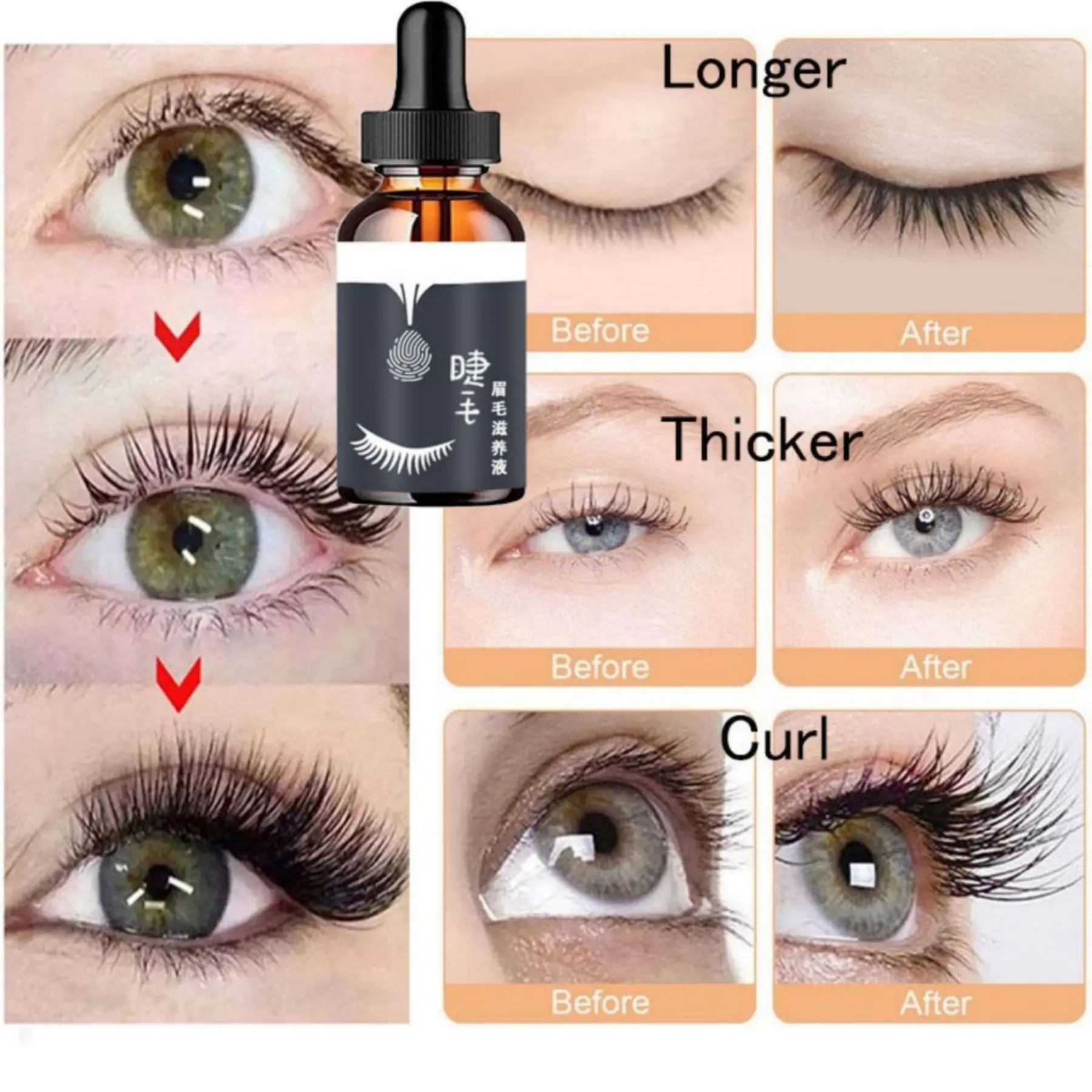 Eyelash Growth Enhancer Mascara Hair Treatments Rapid Eyebrow Growth Moisturizing Liquid Essential Oil Eye Lashes Growth