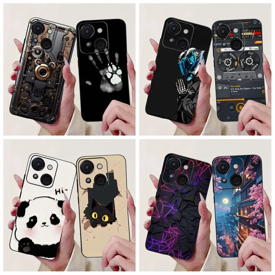 For Itel A50C Case Cool Cartoon Machine Marble Soft Silicone Shockproof TPU Phone Cover For Itel A06 A 06 ItelA50C ItelA06 Funda