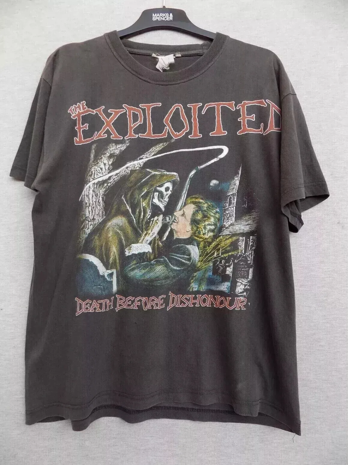 The Exploited Band 90's Basic Black Camiseta Unissex Homens Mulheres S-5XL BO1500