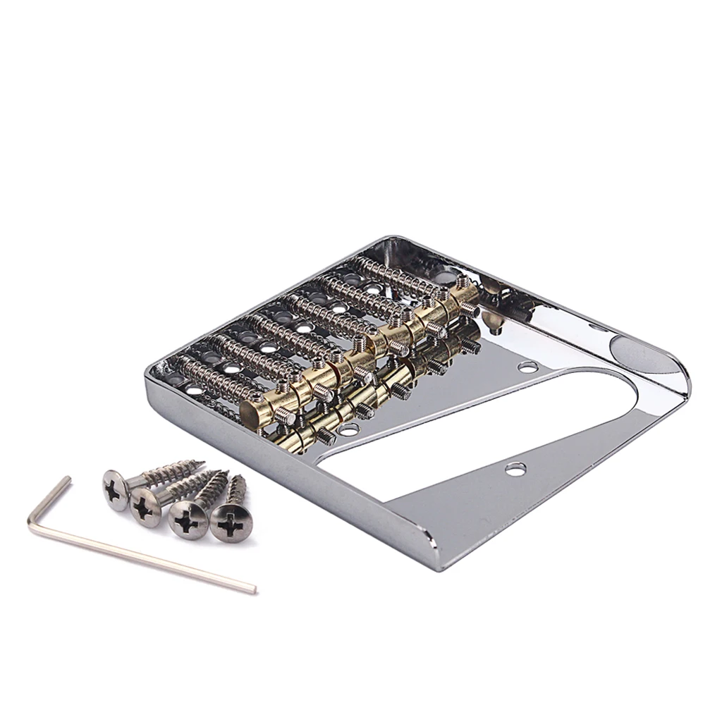 Wilkinson Vintage Bridge for Telecaster Electric Guitar Brass saddles Tele TL Guitar Bridge Chrome Silver Guitar Bridge