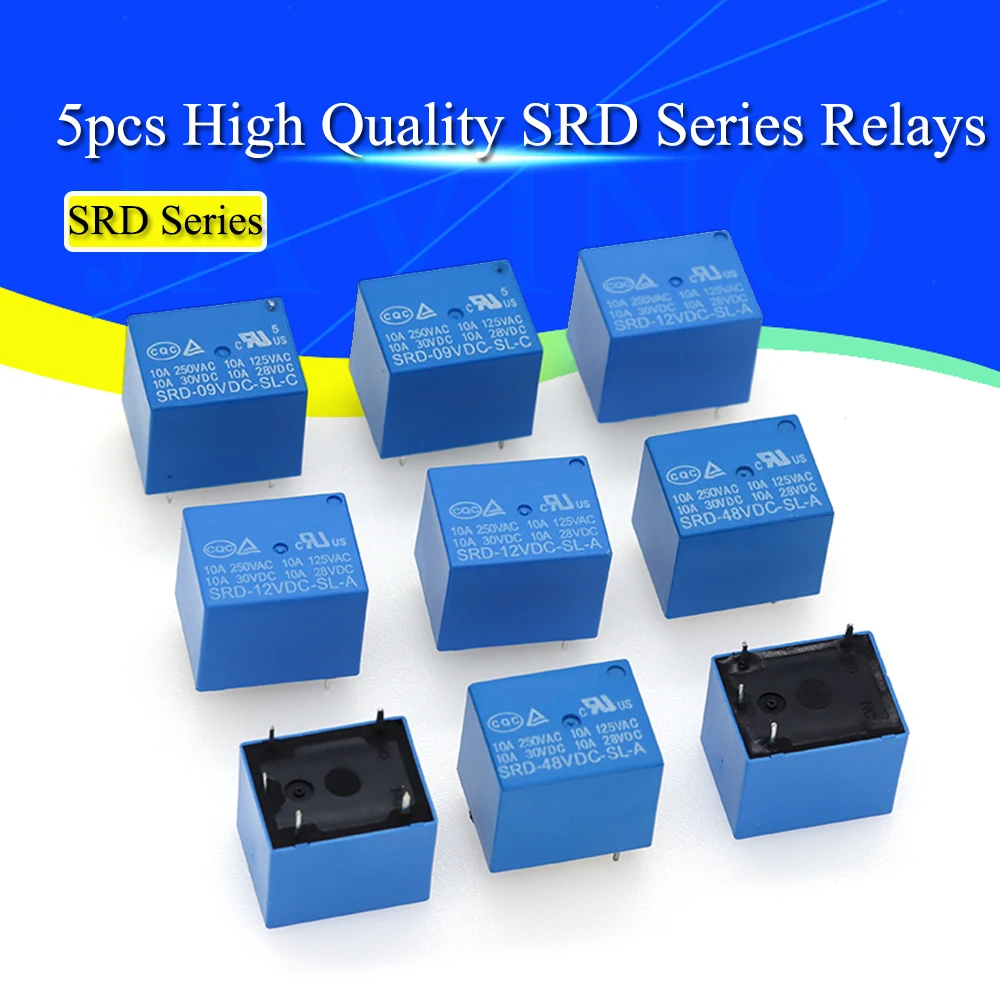 5PCS Relay SRD-5VDC-SL-C SRD-12VDC-SL SRD-3VDC SRD-9V relays 4/5PINS 12V DC High Quality Javino