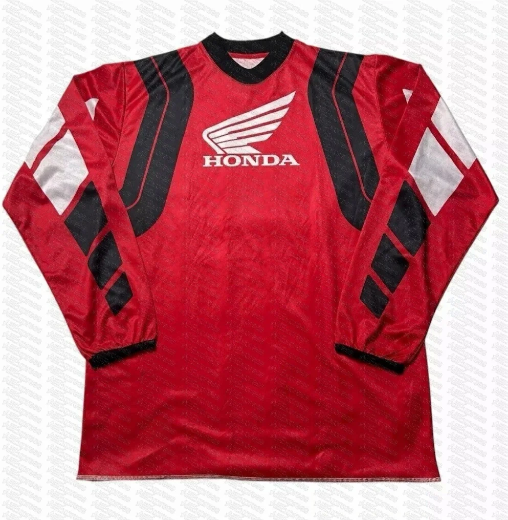 

Honda Motorcycle Summer T-shirt Racing Men breathable Long Sleeve Mountain Downhill Bike Clothes DH MTB Offroad Motocross Jersey