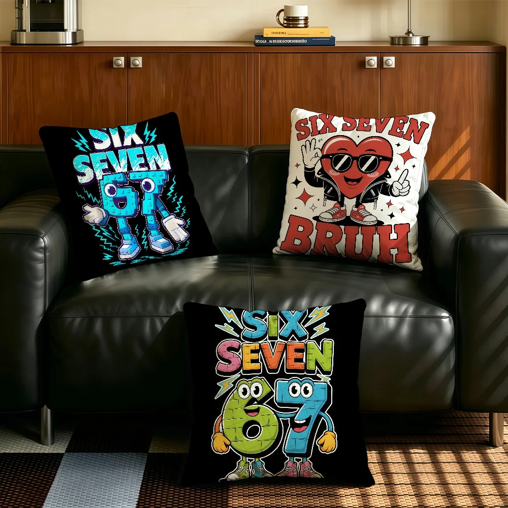 Six Seven cushion cover Anti-dustmite Sofa Cushion Decorative Office Cover Lounge Area Indoor & Outdoor Use