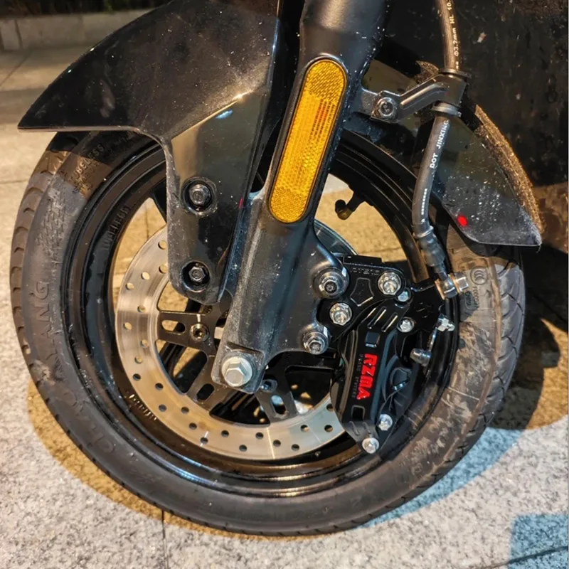 Pinças de freio universais para motocicleta, 40mm, montagem de 4 pistões, para honda, yamaha, kawasaki, suzuki, dirt pit bike, frando hf6, modificar