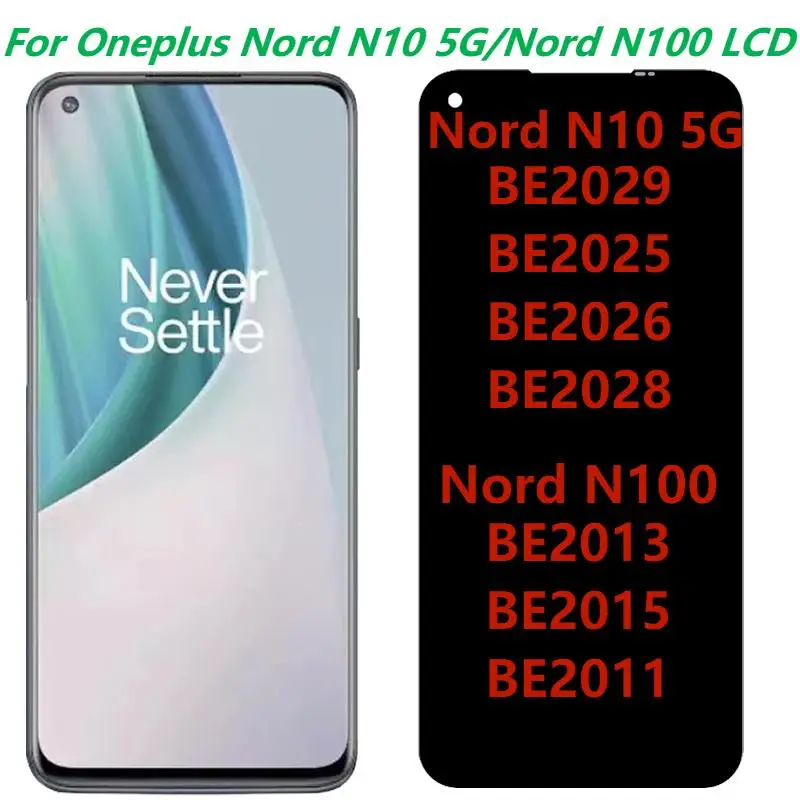 Original For OnePlus Nord N10 5G BE2029 Nord N100 BE2011 LCD Display With Frame Screen Touch Panel Digitizer Replacement Parts