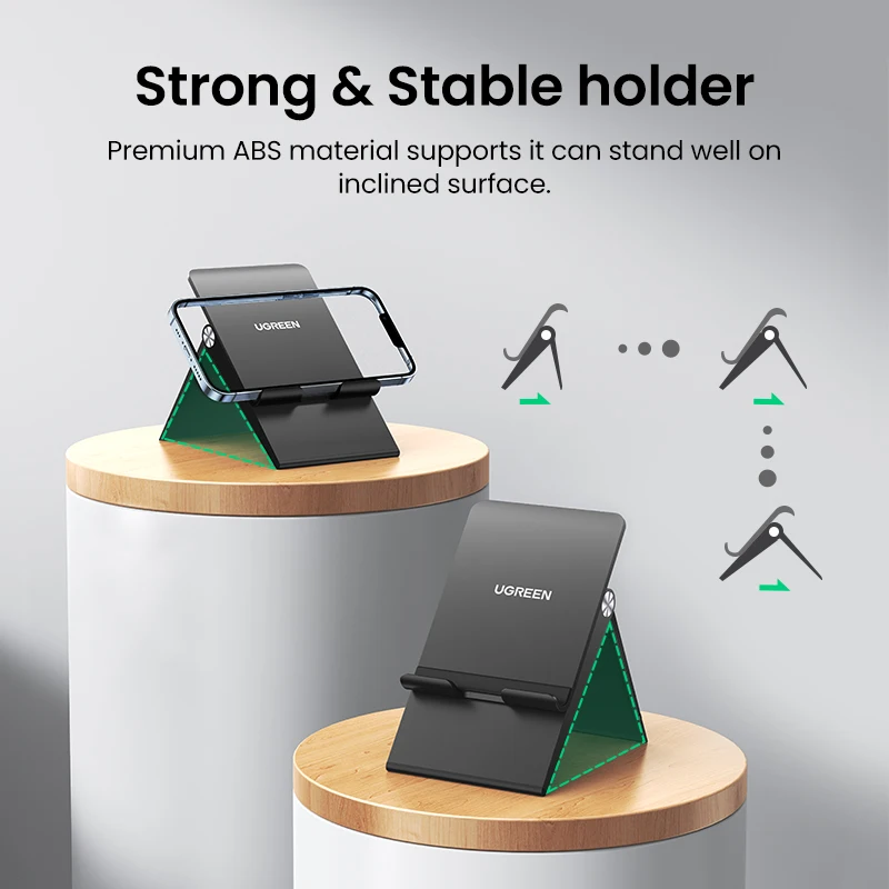 UGREEN Desk Phone Holder Stand Cell Phone Stand for Samsung Galaxy S23 iPhone 15 14 13 Pro Xiaomi Adjustable Mobile Phone Holder