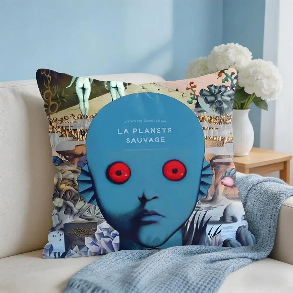 Fantastic La Planete Sauvage Cushion Cover Square Pillow Bedroom Sofa Leisure Comfort Living Room Home Decoration 40X40