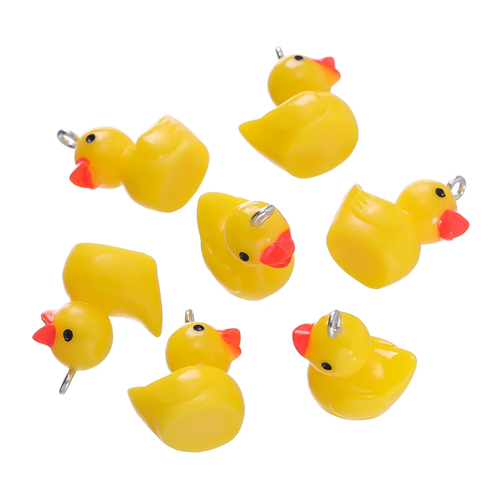 10pcs 17.5x18.5mm 3D Duck Resin Charms Cute Animal Pendant For Jewelry Making Diy Earrings Keychain Crafts Accessories