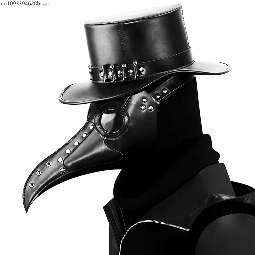 

Plague Doctor Mask Adult Steam Punks Scary PU Bird Doctor Schnabel Masque Halloween Cosplay Beak Maske Prop Carnival
