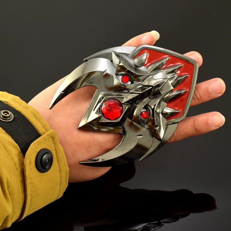 Escudo de tigre para dedo de 15cm/5,9 pulgadas, periféricos de juego de Anime, modelos de armas de Metal, escudo superportátil, manualidades, accesorios de escritorio, juguetes, regalos