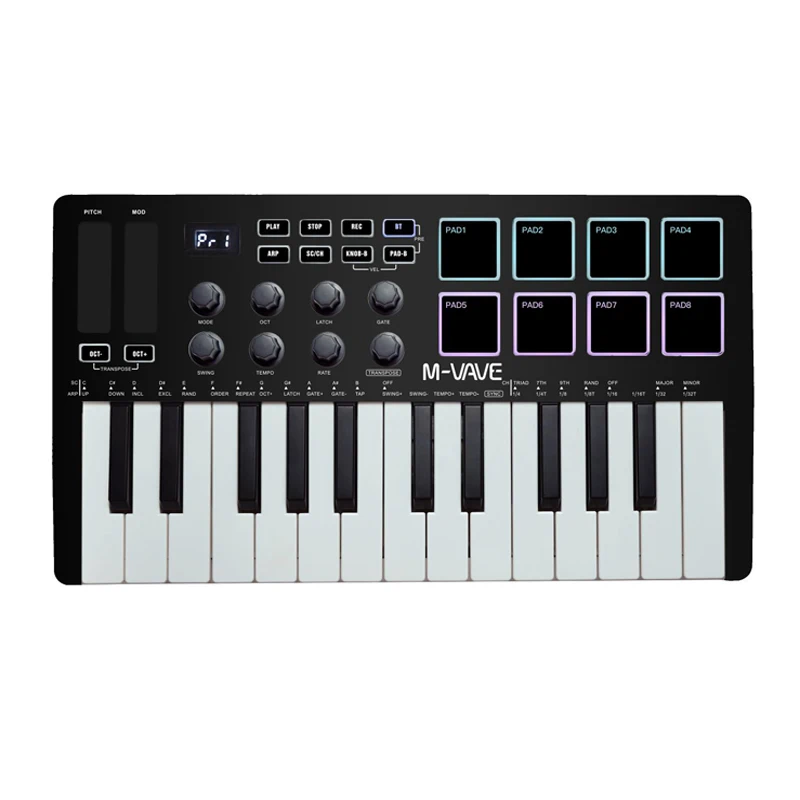 M-VAVE Keyboard MIDI Controller SMK-25 Mini/SMK-37 Pro/SMK-25 II