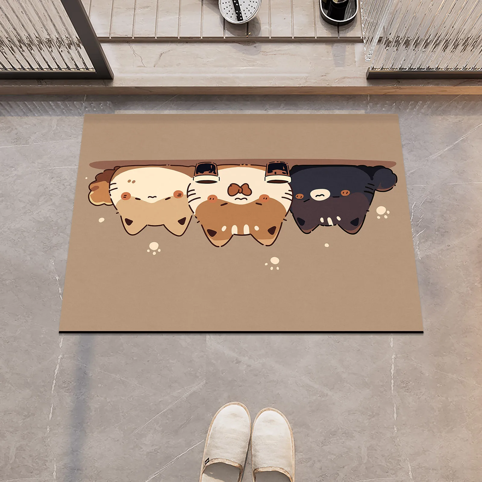 Anime Cartoon Bathroom Bath Mat Anti Slip Foot Mats Super Absorbent Quick Dry Shower Toilet Carpet Doormat Washable