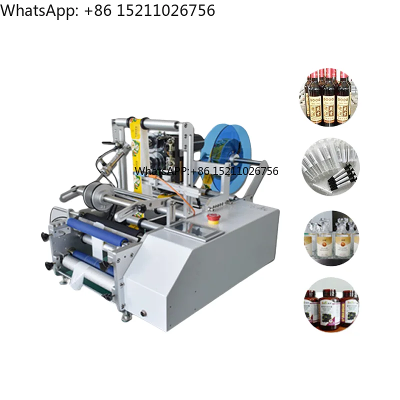 

Semi Automatic Electric Motor Touchscreen High Precision Sticker Labeling Machine for Paper Plastic Barrel Small Mini Desktop