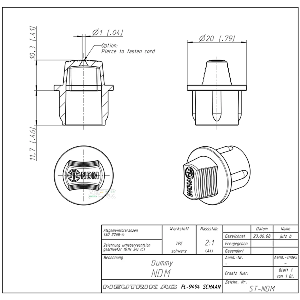 Originele Neutrik Ndm Stofdichte Hoes Voor Mannelijke Xlr Socket Connector Neutrik Kanonhouder Dummyplug Beschermt Dekking