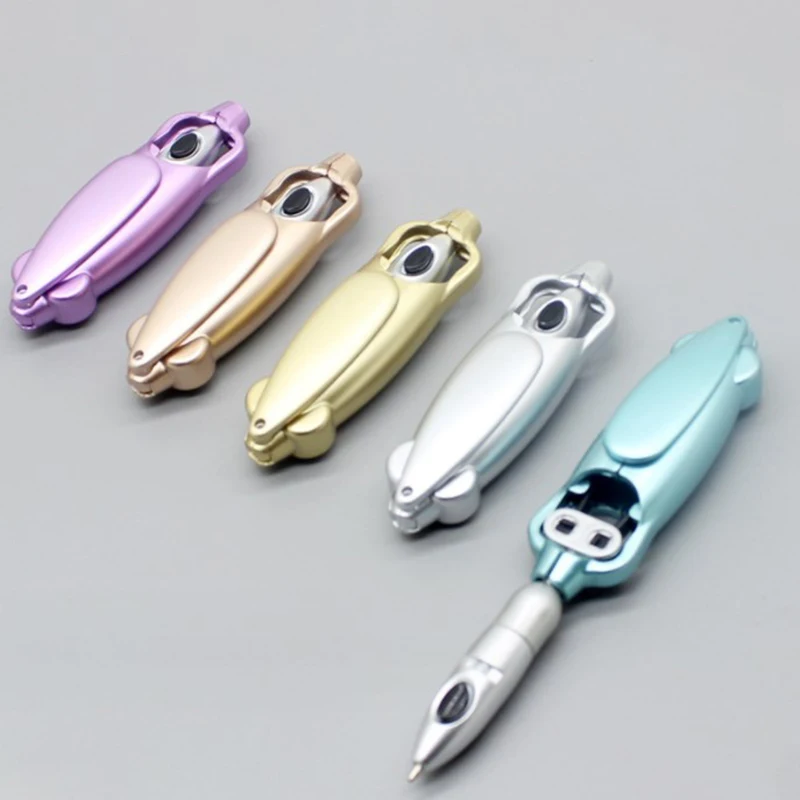 1 Pc New Unique Frog Shaped Folding Office Ballpoint Pen /Creative Stationery/Holiday Children Party Gifts