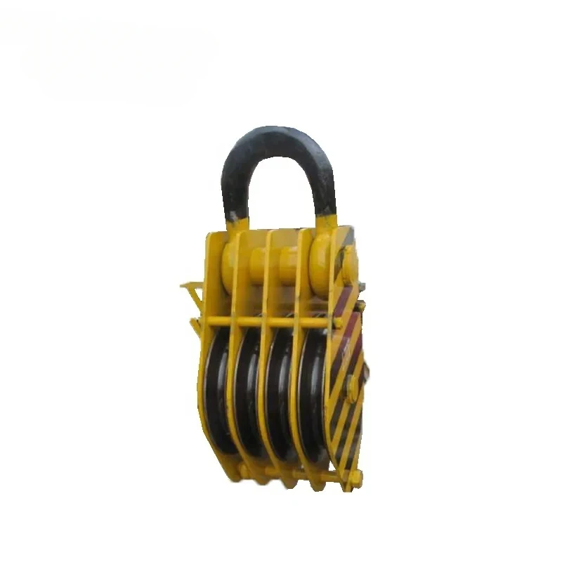 3.2TON Steel Wire Pulling Pulley Hoisting Tackle Lifting Snatch Block With Hook And Shackle Pulley Block