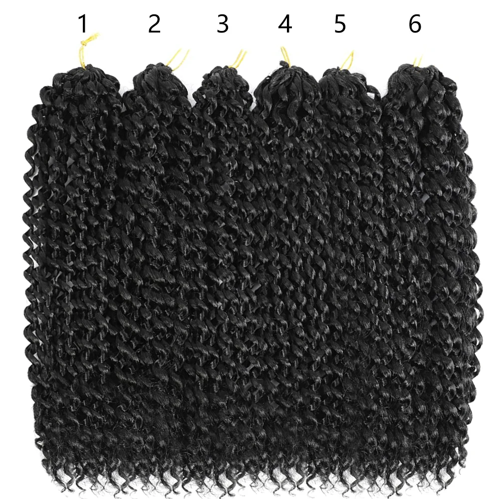 Волосы Passion Twist 1/6 упаковок, волнистые вязанные крючком волосы, вьющиеся плетение волос для бабочек, синтетические вязанные крючком косы Bohe