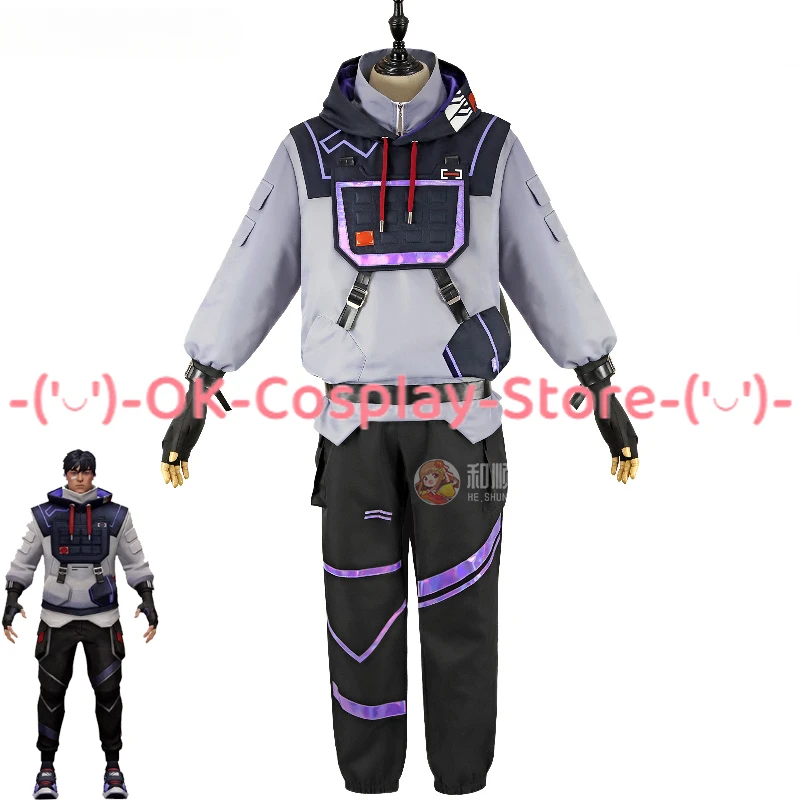 

Game Valorant ISO Cosplay Costume Fancy Party Suit Top Pants Halloween Carnival Uniforms Anime Clothing Custom Made