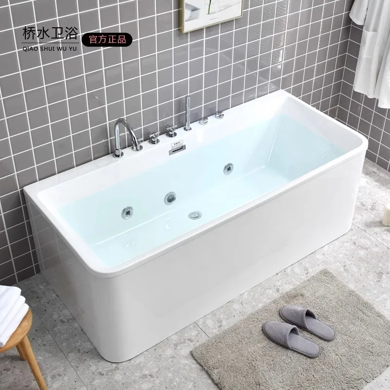 

Bathtub Small Apartment Massage Freestanding Acrylic Bathtub Adult Home Surfing Thermal Insulation Thermostatic Bathtub