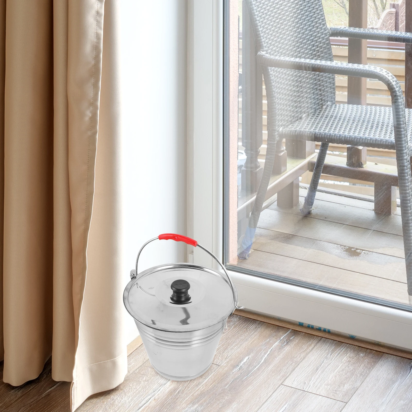 

Мусорный бак из нержавеющей стали, емкость 26 см, 7 л, дизайн крышки, кухня, дом, отель, ведро для мусора, ведро для воды, держатель для льда, контейнер для мусора