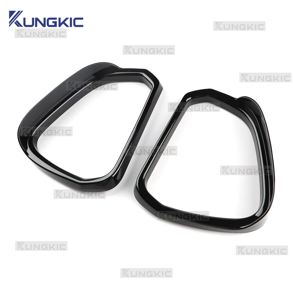 LHD سيارة لفورد موستانج S650 GT Dark Horse EcoBoost 2024 2025 2026 2027 لامع أسود مرآة الرؤية الخلفية المطر الحاجب الإطار ملصق #6