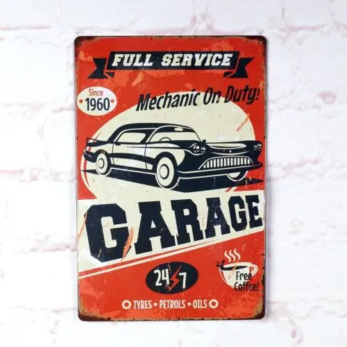 Full Service Of Garage Metal Tin Sign Retro Bar Home Pub Wall Decor Art Poster