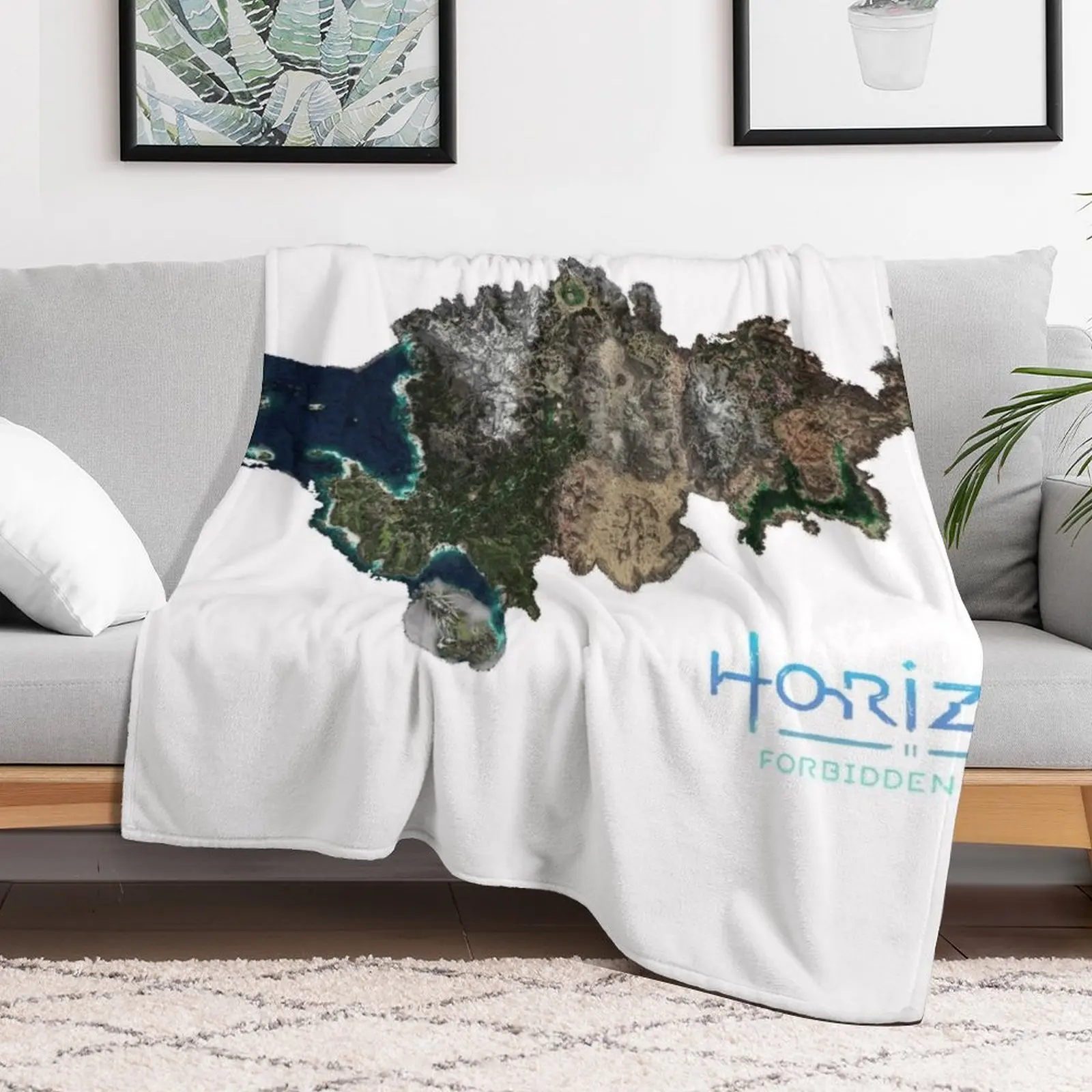 Horizon Forbidden West Map Throw Blanket valentine gift ideas Sofas Blankets