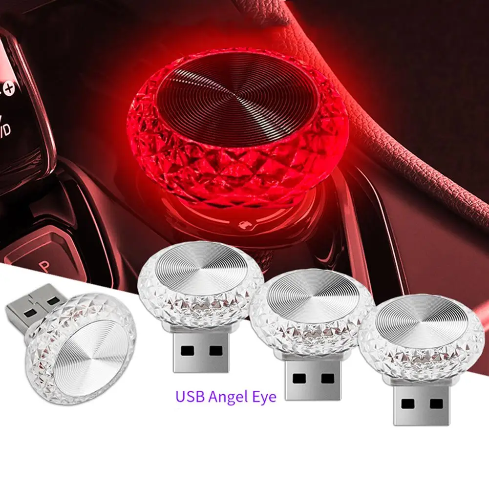 Car USB Ambient Light Mini LED Decorative Atmosphere Lamps For Auto Interior Environment Light Computer Portable Light Plug Play