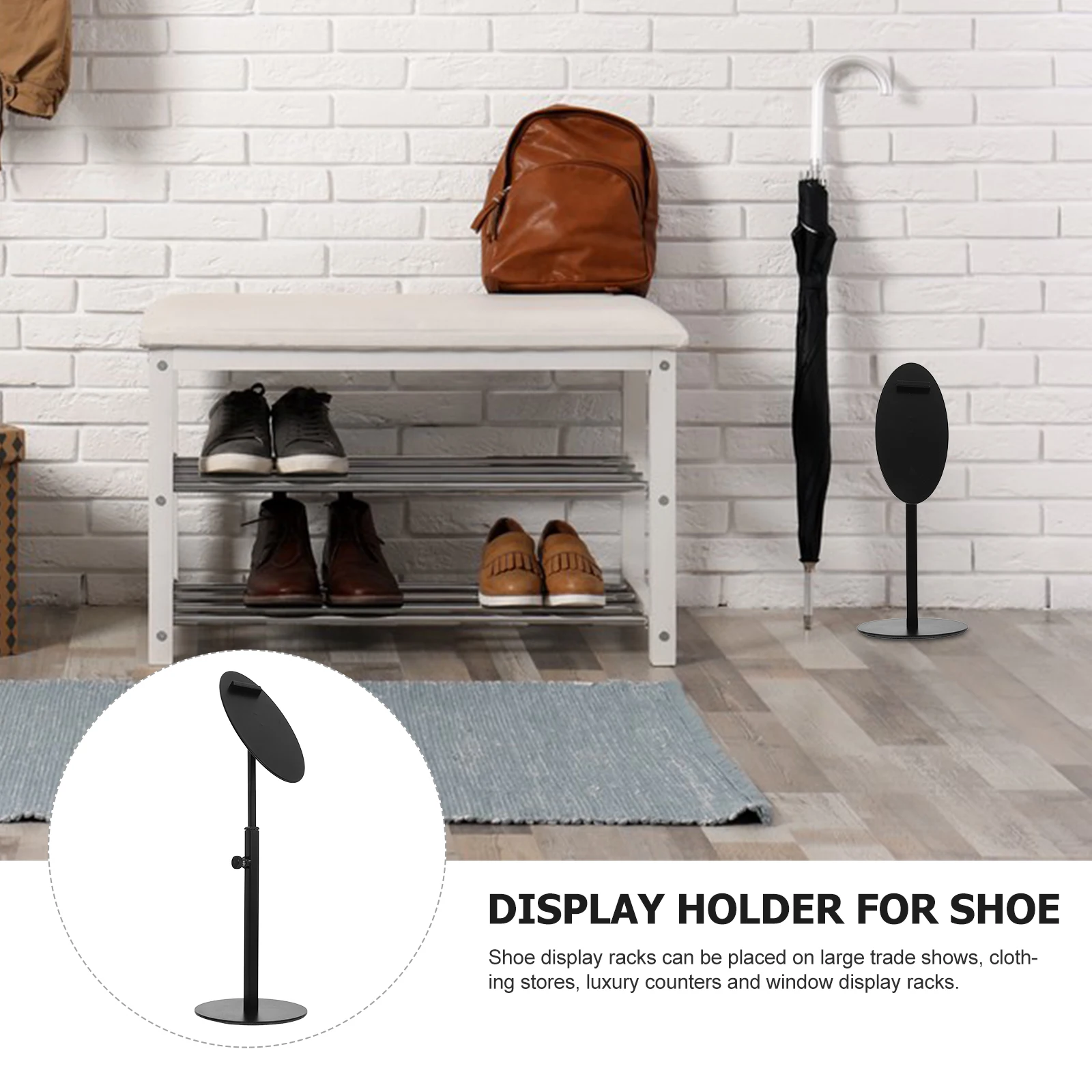 

High Heels Shoe Rack Metal Display St for Home Shop Store Adjustable Height Riser Sturdy Iron Material Shoe Holder