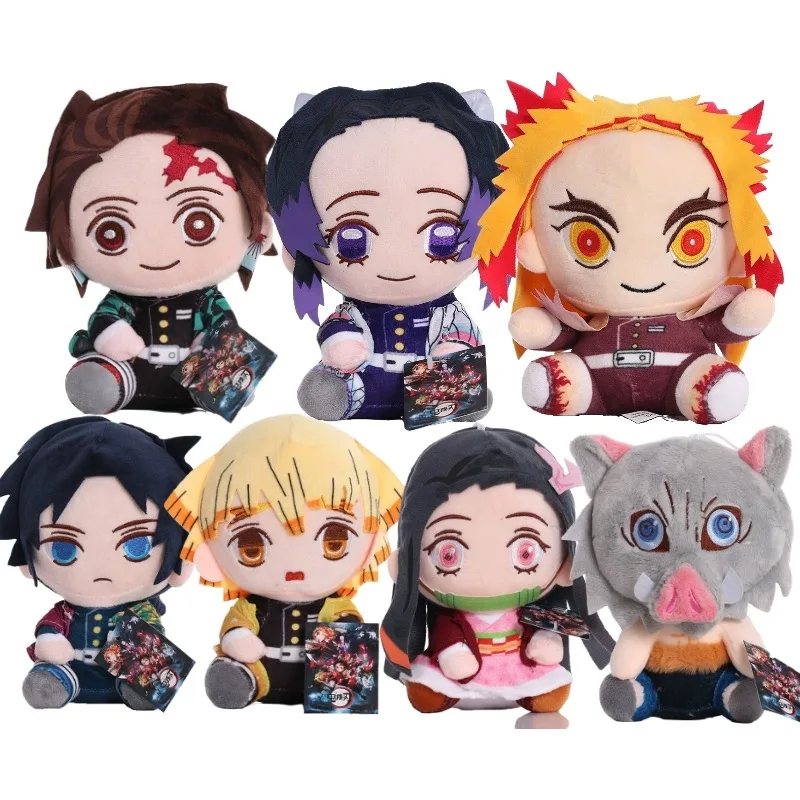 Devil's Blade Anime Plush Stuffed Toys Demon Slayer Cartoon Doll Kimetsu No Yaiba Tanjirou Nezuko Children's Gift