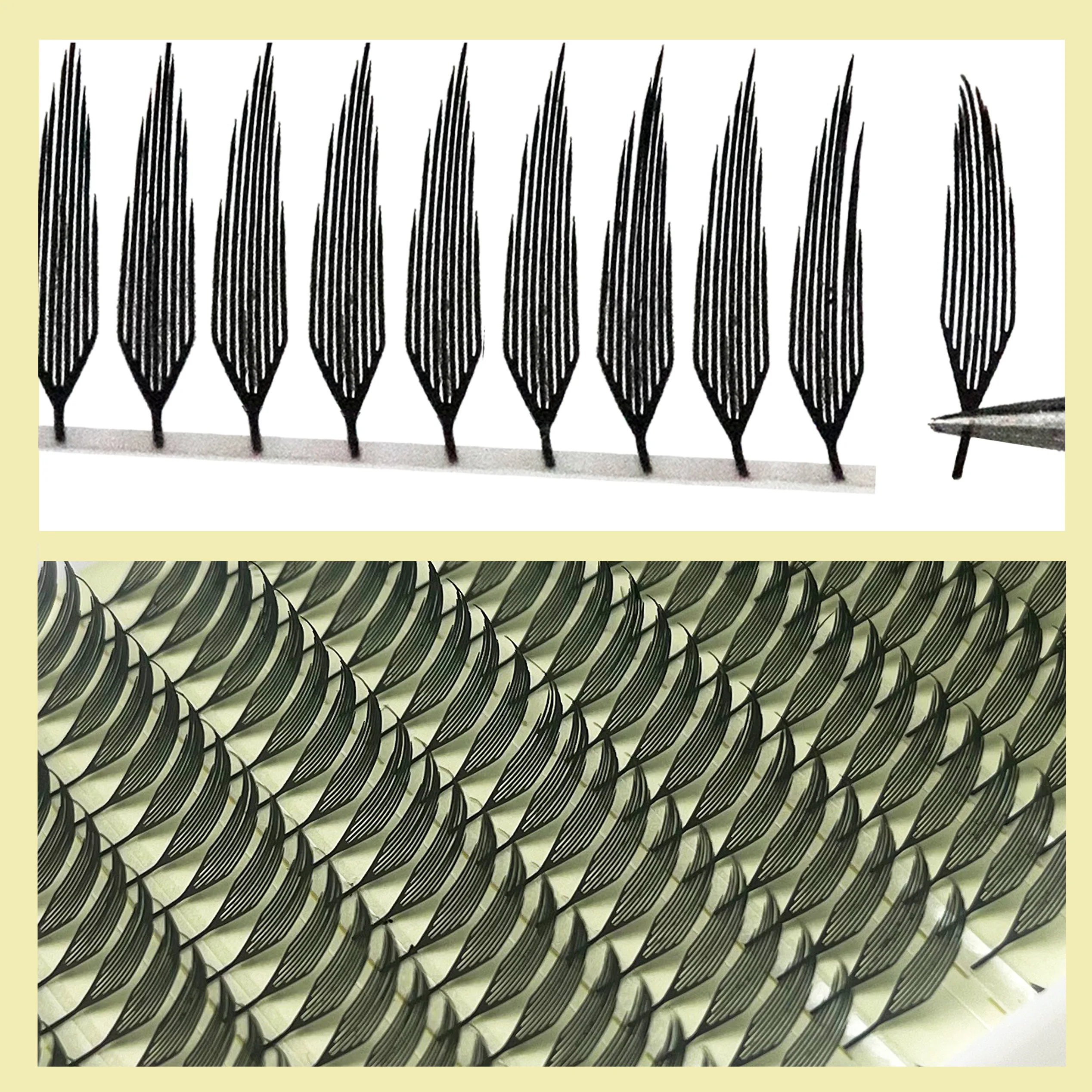 Espio cômico cílios forma de pena pré-fabricado volume russo individual extensão de cílios natural macio anime cílios postiços maquiagem
