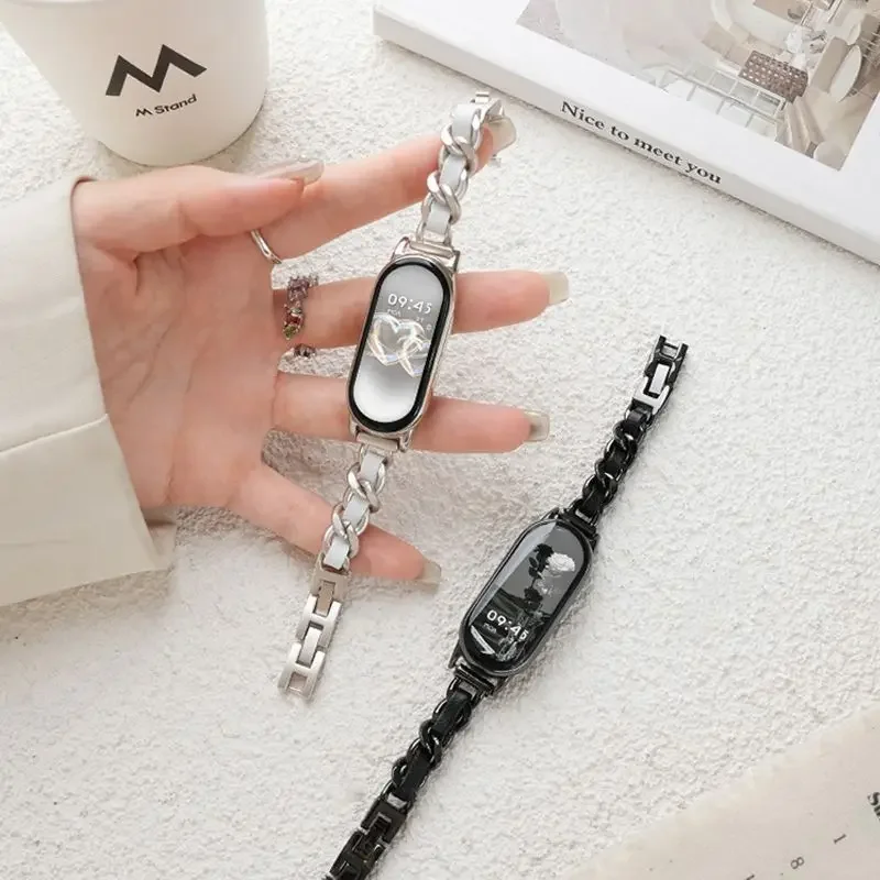 

Simple wristband chain style, light luxury, suitable for Xiaomi's new Xiaomi wristband 9/8 NFC version universal handmade strap