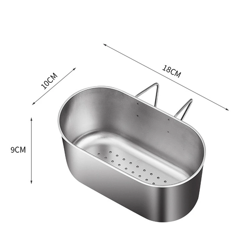 2X 304 Edelstahl Kitchen Sink Drain Korb, Geschirr Waschbecken, Hängen Müll Wasser Filter Rack, Filter Rack
