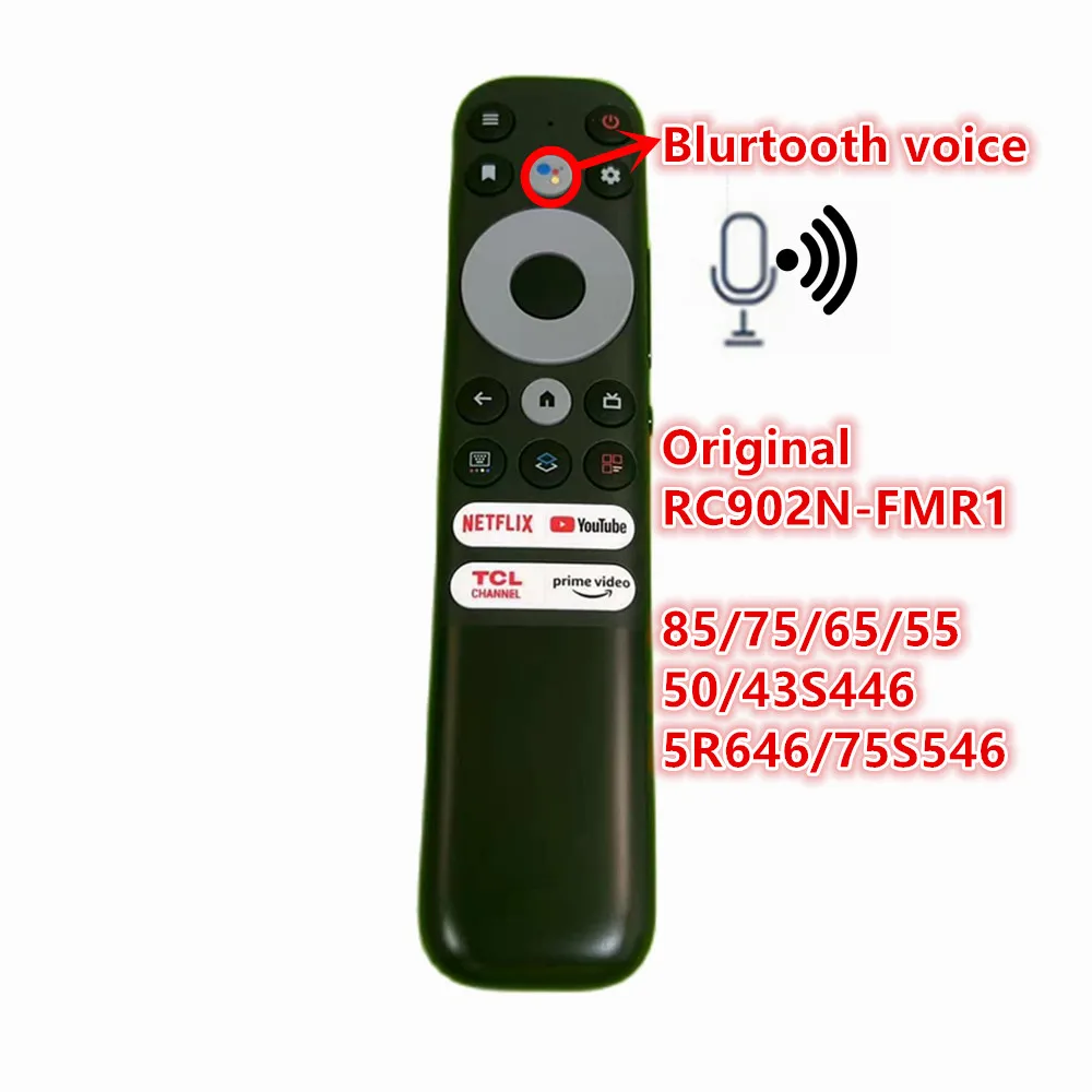 New ORIG  RC902N FMR1 For TCL  4K Qled Smart Google TV Voice Remote Control Assistant 65S546 55R646