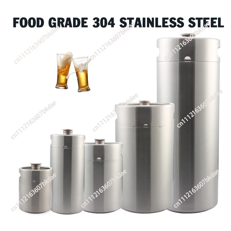 304 Stainless Steel Pressurized Draft Beer Keg, Multi-purpose Cold Brew Nitro Coffee Storage Keg