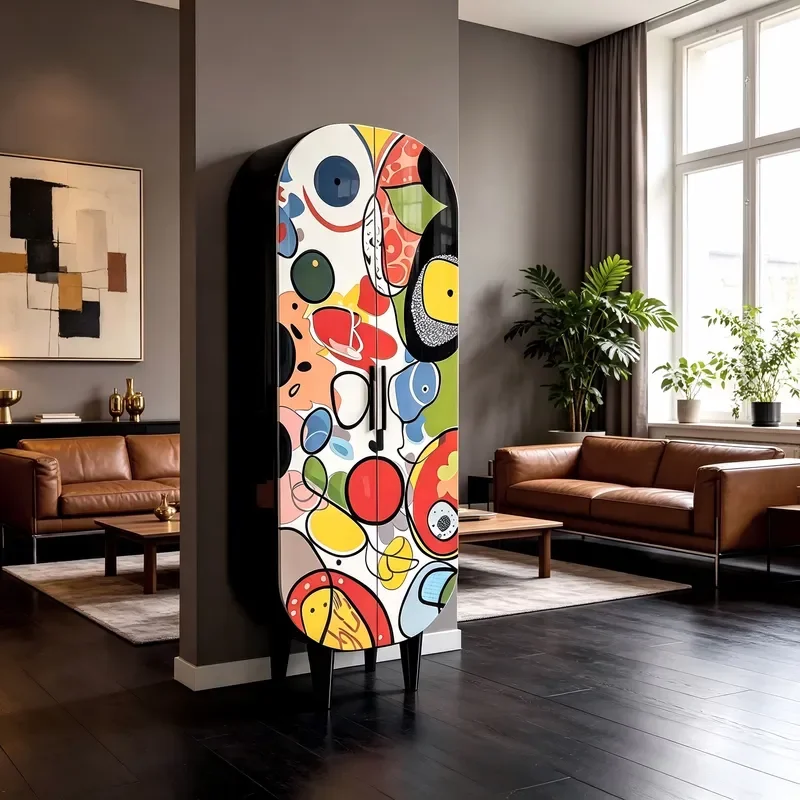 Joint Pop Art Painted Decorative Storage Cabinet for International Hall W6