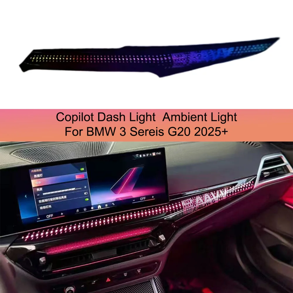 

Copilot Dash Light Ambient Light For BMW 3 Sereis G20 2025+Dynamic Symphony Music Sync Hidden Interior Lamp Car Interior Decor
