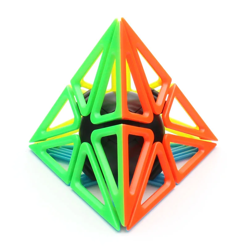ليم مكعب الإطار Pyraminx جوفاء Tetrahedron الجليد Stickerless ملتوي لغز ماجيك الكبار المراهقين لعبة الذكاء دعابة الدماغ