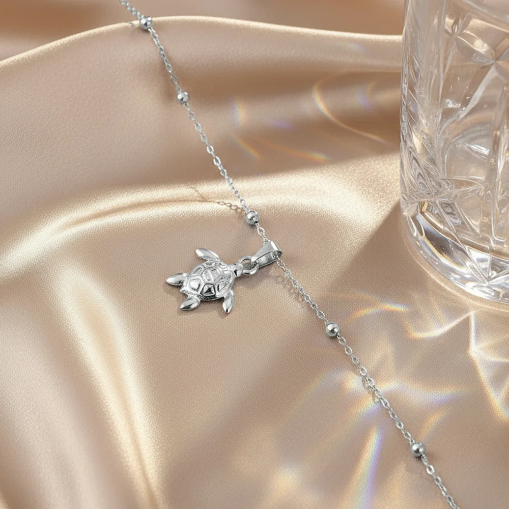 Stainless Steel Minimalist New-Style Turtle Pendant Ankle Chain Ladies' Simple Elegance Niche Design Light Luxury Foot Jewellery